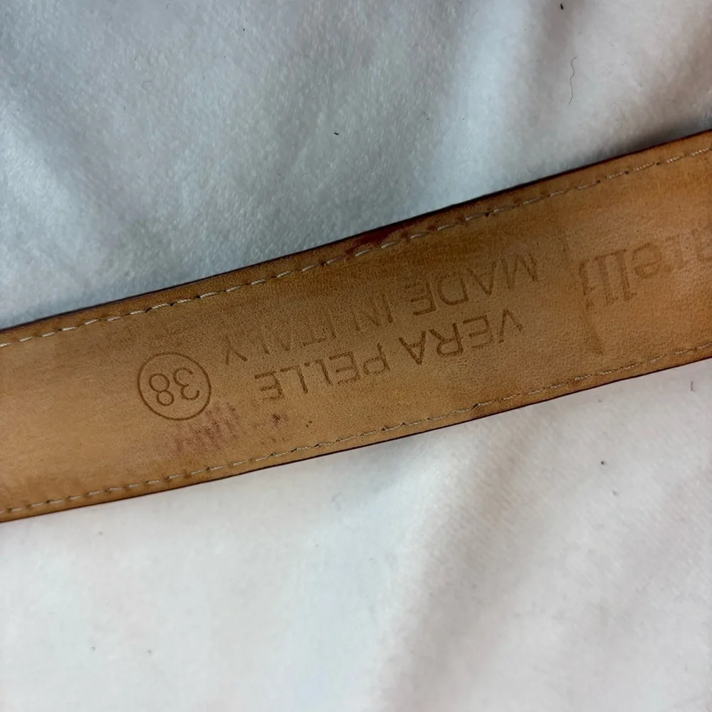 VERA PELLE  Real Italian Leather Men's Belt Tan 41